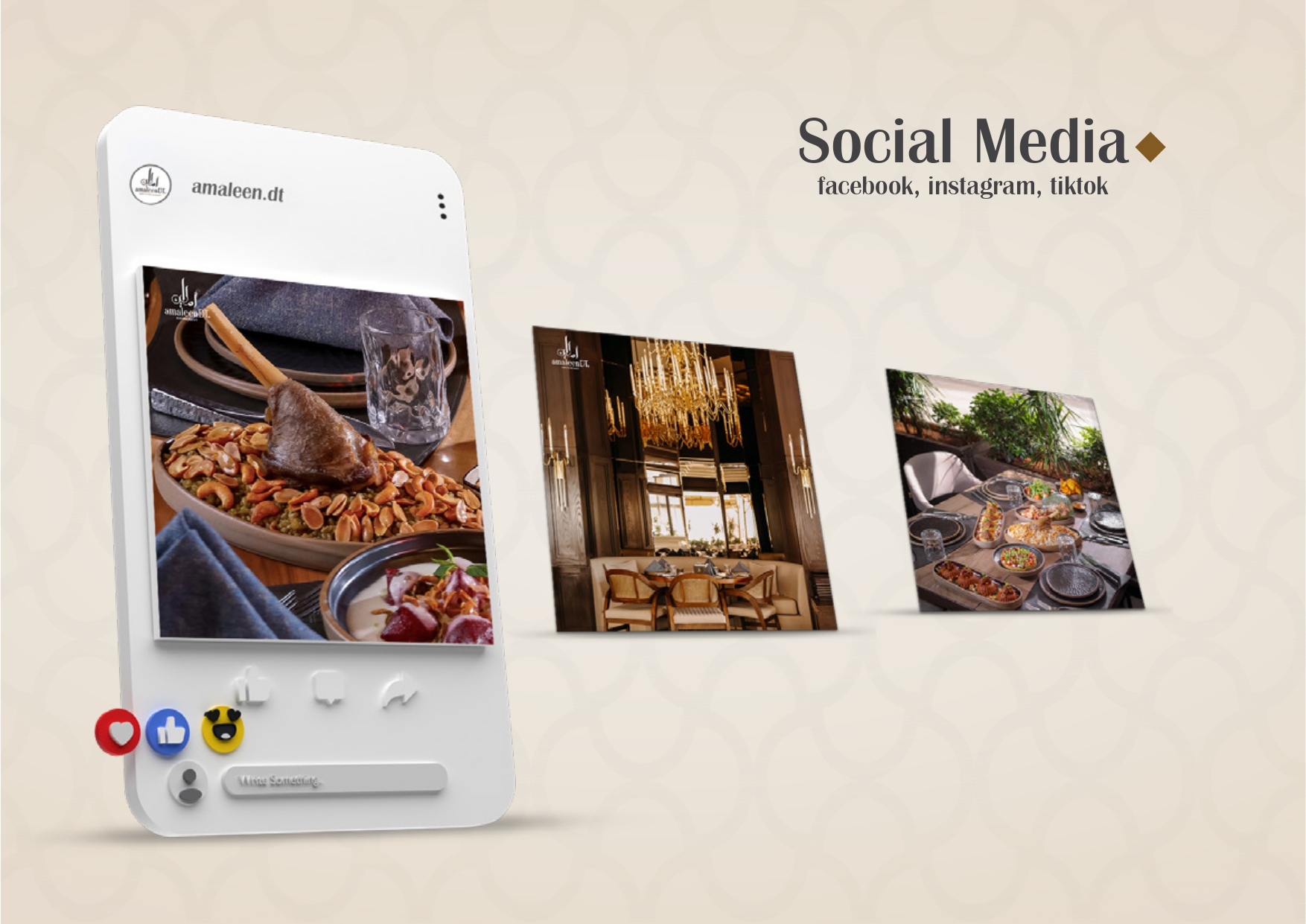 Amaleen Restaurant Social Media Mac Platforms